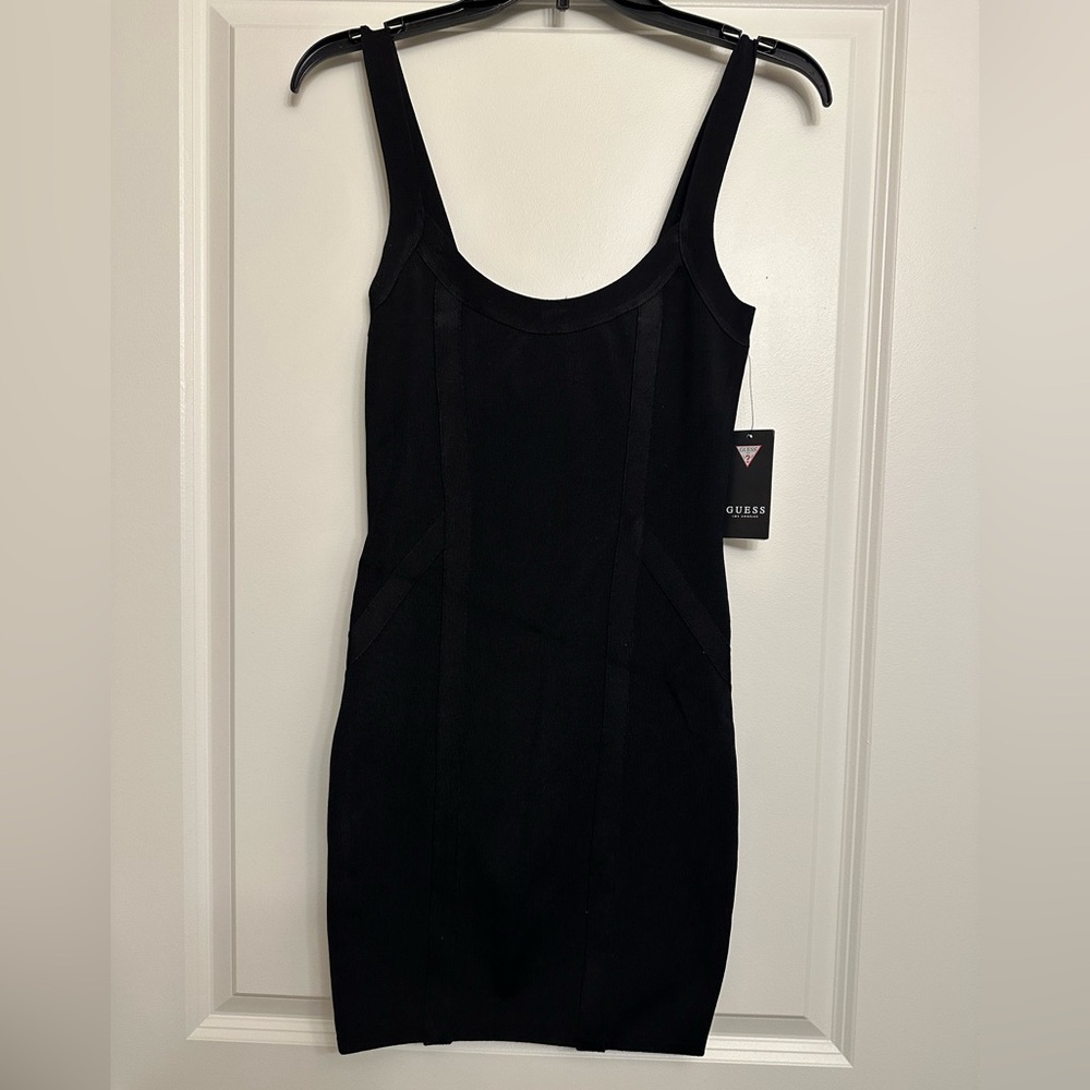 Guess Jet Black Fitted Dress